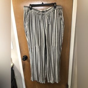 Striped linen pants